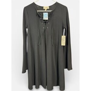 Derek Heart Black Sweater Dress Women's Size L New With Tags